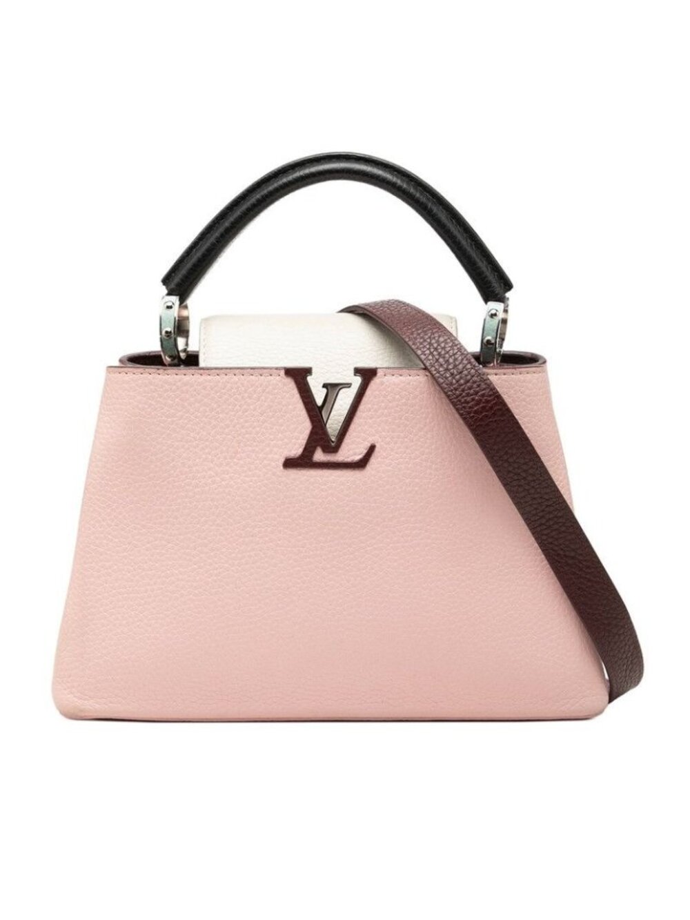 Louis Vuitton Capucines BB 2-Way Shoulder Bag Pink White Bordeaux Taurillon